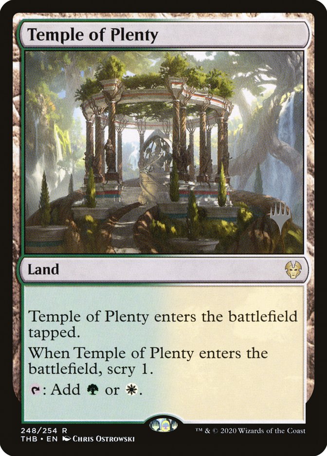 Temple of Plenty (Promo Pack) [Theros Beyond Death Promos] | Yard's Games Ltd