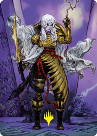 The Wandering Emperor 1 Art Card (Gold-Stamped Signature) [Kamigawa: Neon Dynasty Art Series] | Yard's Games Ltd