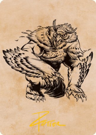 Owlbear (Showcase) Art Card (Gold-Stamped Signature) [Dungeons & Dragons: Adventures in the Forgotten Realms Art Series] | Yard's Games Ltd