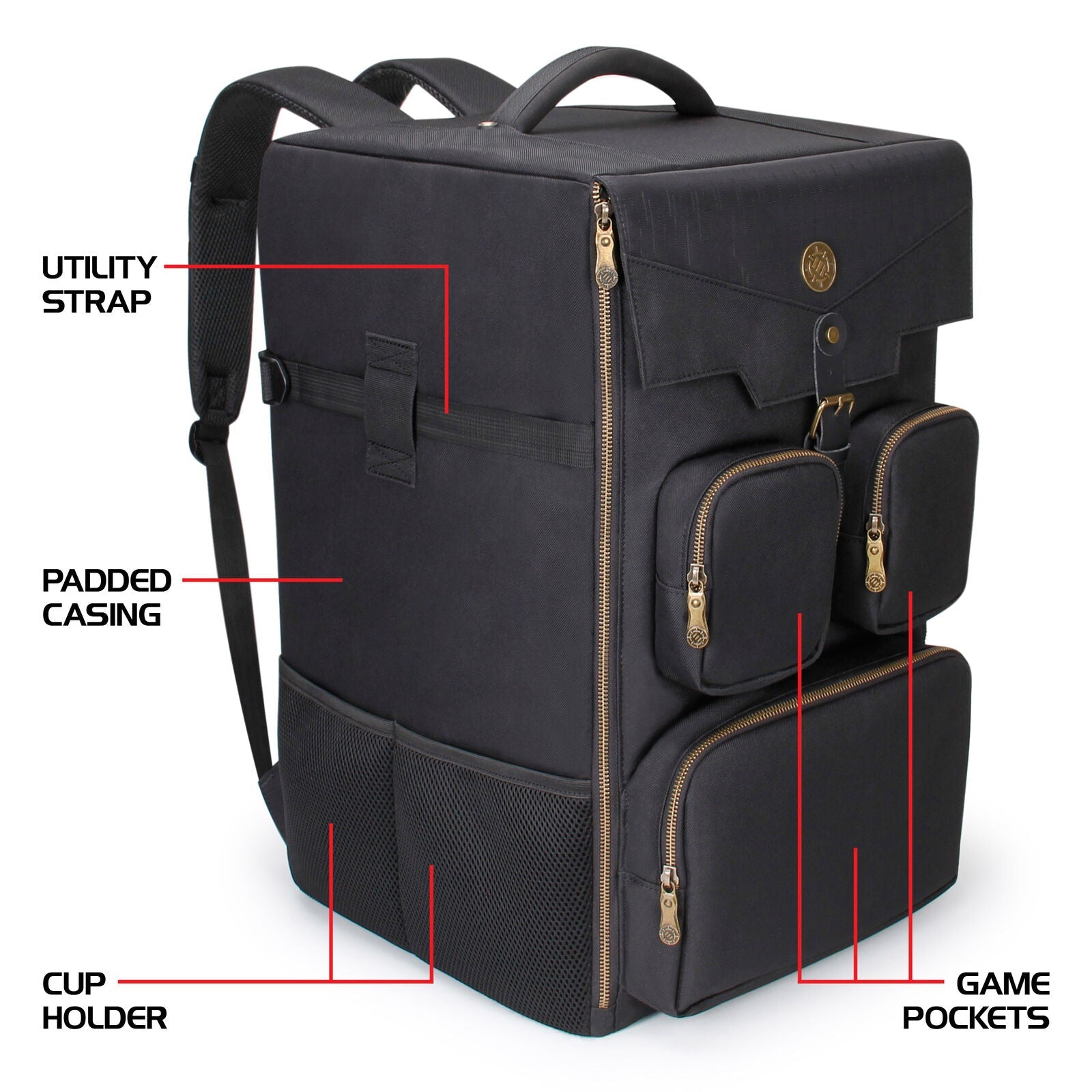 ENHANCE - Tabletop Gaming 4 Piece Bundle Backpack - Polyester Black | Yard's Games Ltd