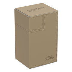 Ultimate Guard flip n tray 80 xenoskin sand premium deck box case | Yard's Games Ltd